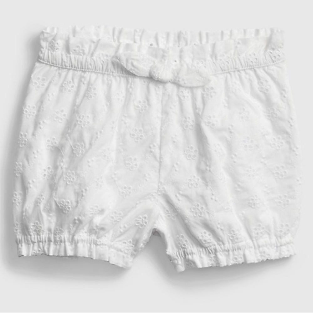 Baby Gap White Eyelet Baby Shorts NWT